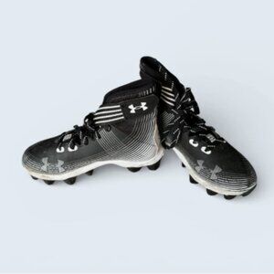 Under Armour Football Cleats UAF Black Radioactive Youth Size 2